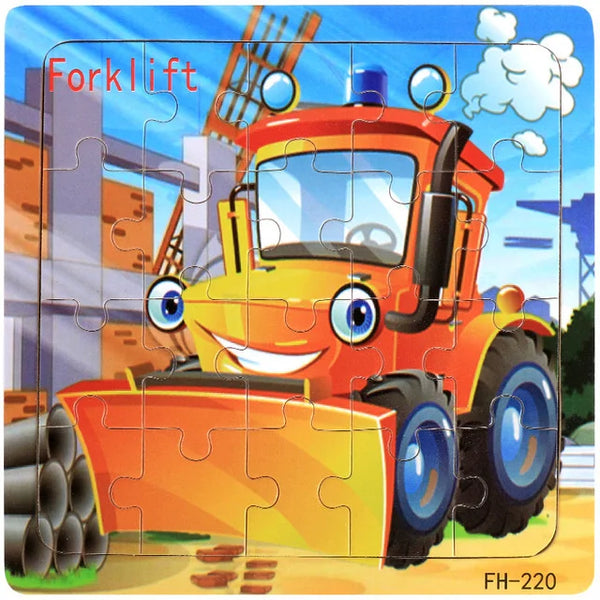 Bulldozer | Lehrreiches Cartoon-Puzzle-Spielzeug für Babys mit Tieren für Kinder