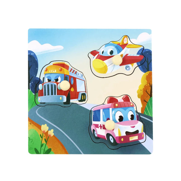 Mini Montessori Holzpuzzles | Fahrzeuge