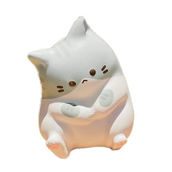 Kawaii Katzen-Cartoon-Spielzeug | Grau