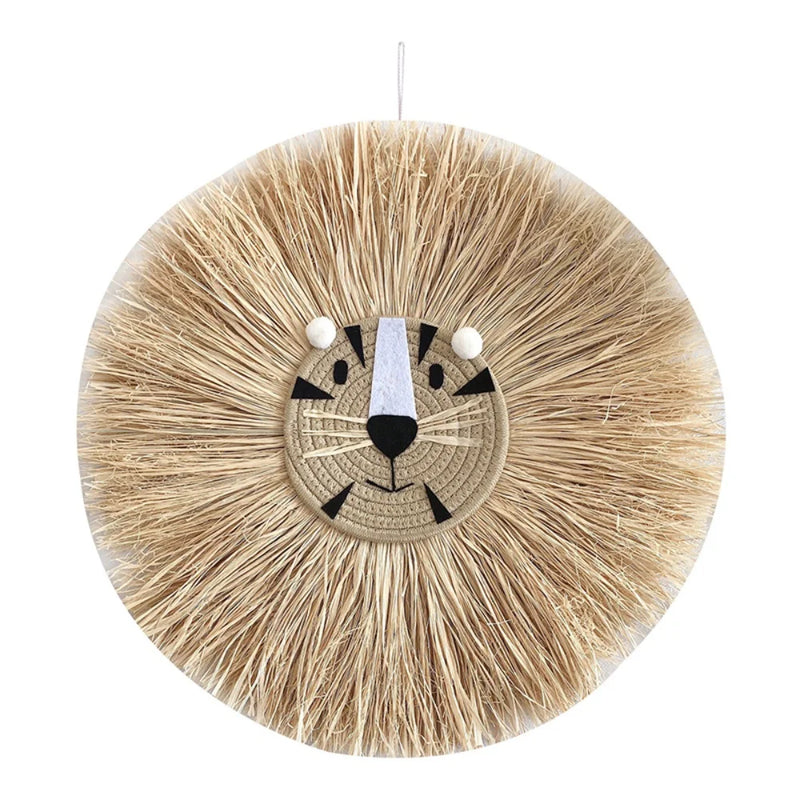 Süßes Tierkopf Ornament | Cartoon Löwe Wanddeko