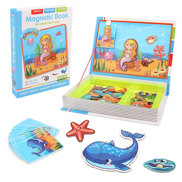 Ozean | Pädagogisches Magnetpuzzle-Buch für Kinder
