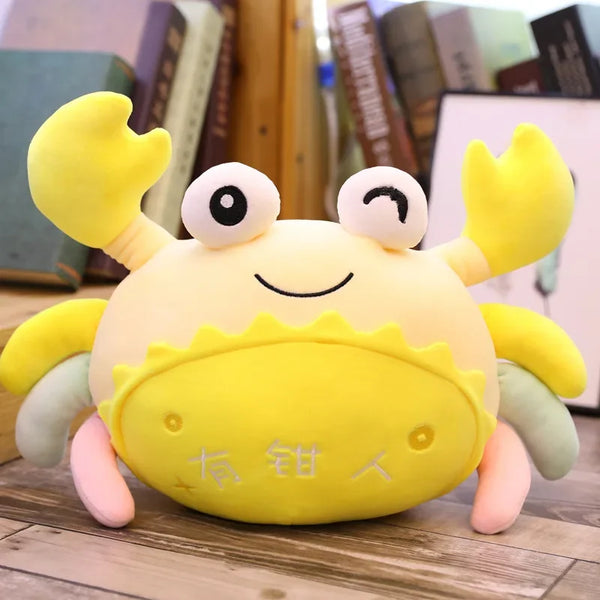 Yellow Crab | Süße Krabbe Ozean Tier Plüschspielzeug für Kinder