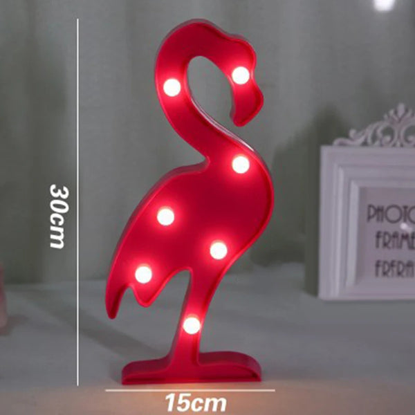 Flamingo | Nachtlicht mit Batteriebetrieb, Wandlampe, Spielzeug für Kinder