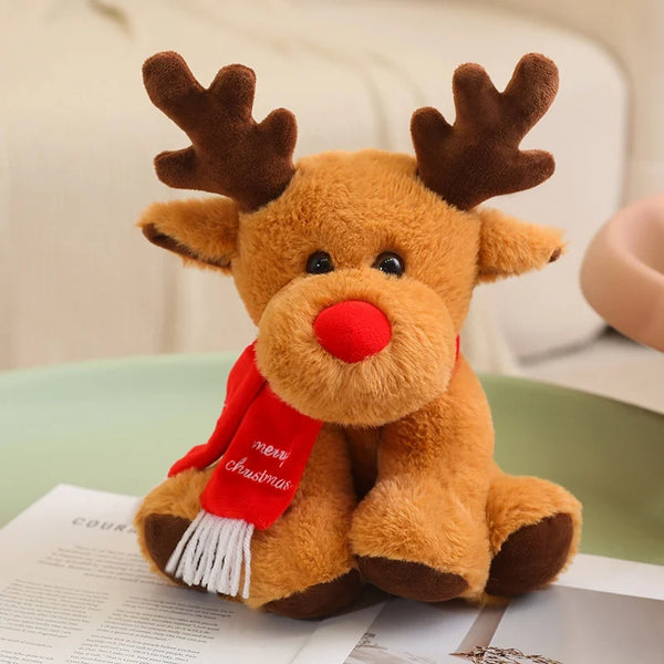 Weiches Rentier-Weihnachtsspielzeug Plüsch für Kinder | Set aus 3