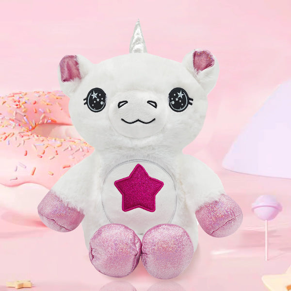 Weißes Einhorn | Kinder Cartoon Einhorn Plüschspielzeug für Kinder