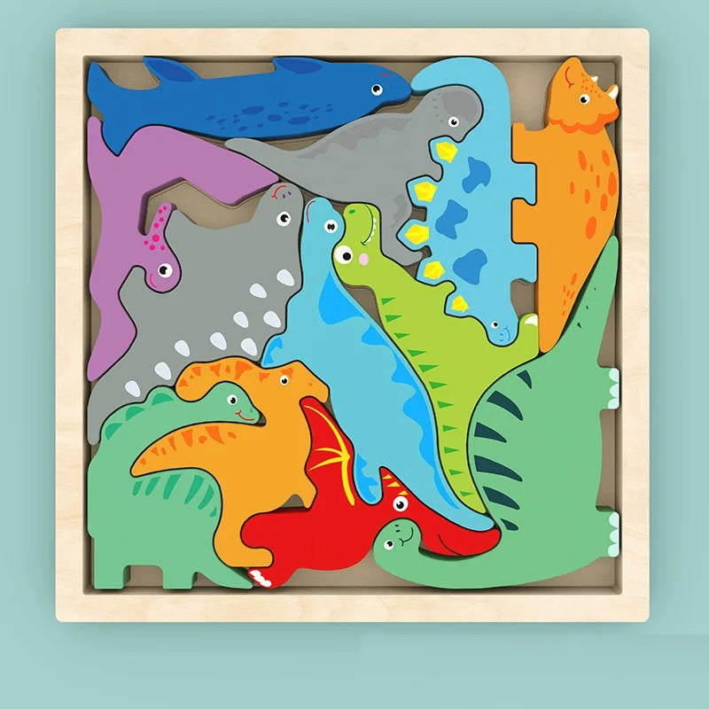 ShapeSensations | 3 Bündel 3D-Holzpuzzle