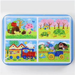 Freundliche Tiere | Holz-Cartoon-Puzzles für Kinder