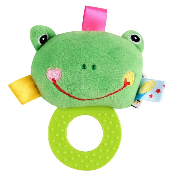 Frosch | Pädagogisches Cartoon-Baby-Tier-Rasselspielzeug für Kinder