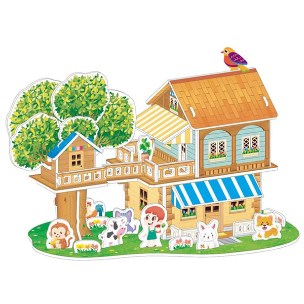 Safari-Lodge | Hausbau-Lernspielzeug für Kinder