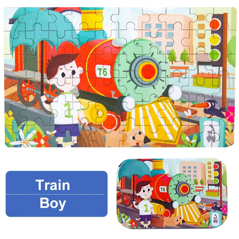 Spielzeit Frühe Lernpuzzle für Kinder | Set von 3