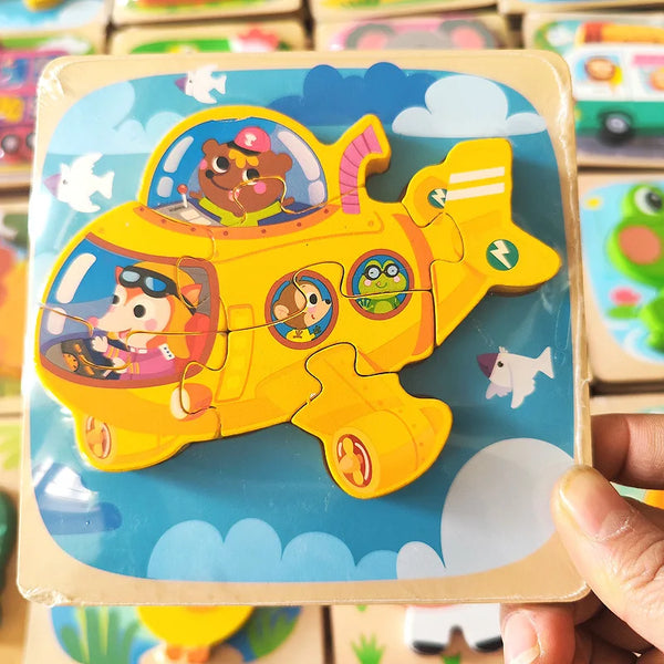Flugzeug | Lernspielzeug-Puzzleplatte für Kinder