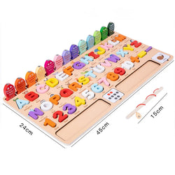 Montessori Zählen | Holzformen-Matching-Puzzle-Spielzeug für Kinder