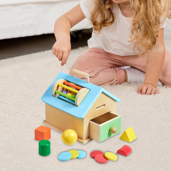 Montessori-Aktivitätshaus aus Holz | für Kinder