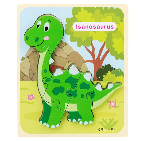 Isanosaurus | Lernspielzeug Holz-Dinosaurier Puzzle für Kinder