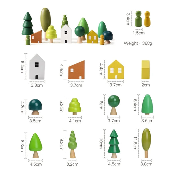 MagicalTreeVillage | 2 Bündel Verzauberter Wald Blocksatz