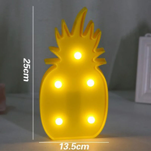 Ananas | Nachtlicht mit Batteriebetrieb, Wandlampe, Spielzeug für Kinder