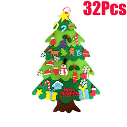 Fröhlicher Filzbaum | Weihnachtsornament für Kinder