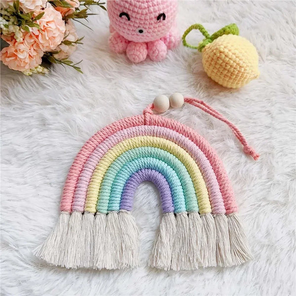 DreamyDrapes | 2 Bündel Handgefertigte Regenbogen Quasten