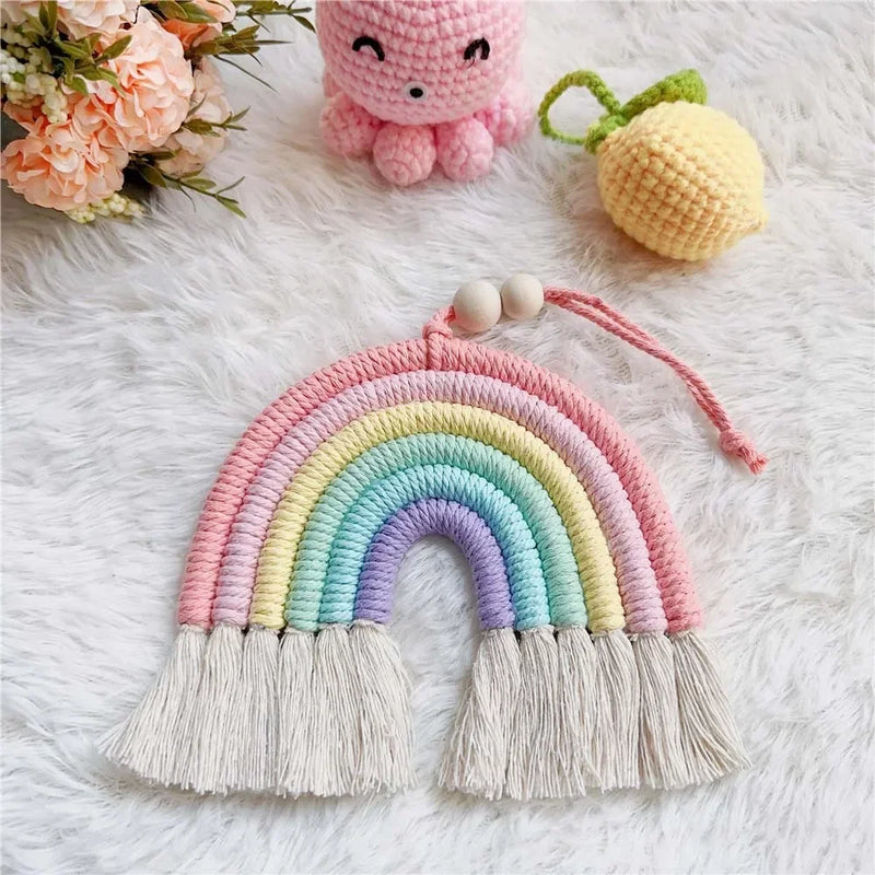 DreamyDrapes | 2 Bündel Handgefertigte Regenbogen Quasten