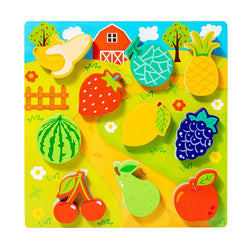 Früchte | Frühes Bildungs-Puzzle für Kinder