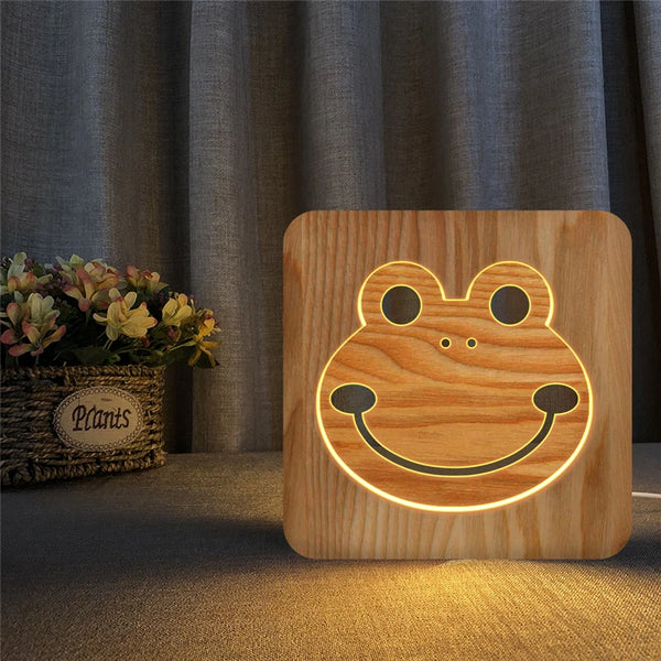 Heller Helfer | Holz-Nachtlicht Niedliches Tier-Spielzeug Für Kinder