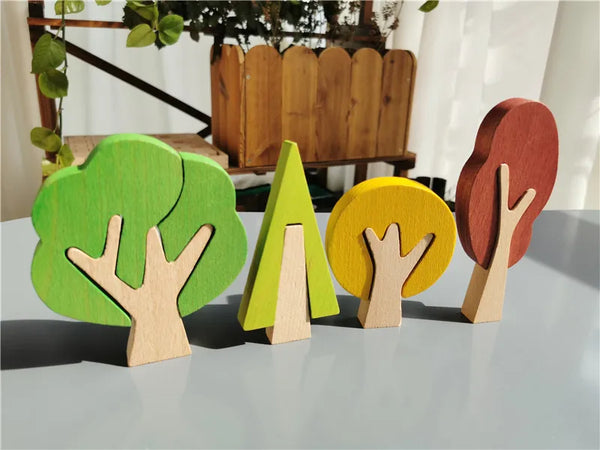 ForestFusion | 3 Bündel Regenbogenbäume Blöcke Spielzeug