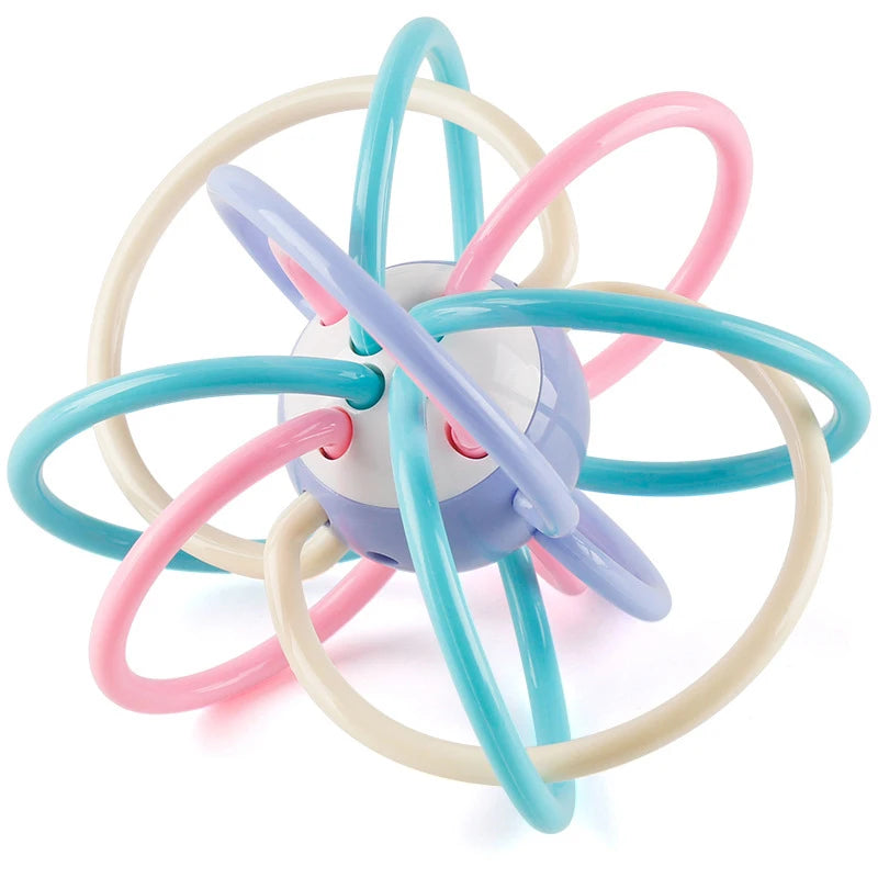 Weiches Baby-Beißring-Rasselspielzeug für Kinder | 3er-Set