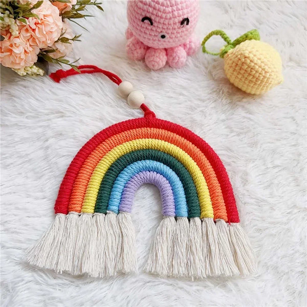 DreamyDrapes | 2 Bündel Handgefertigte Regenbogen Quasten