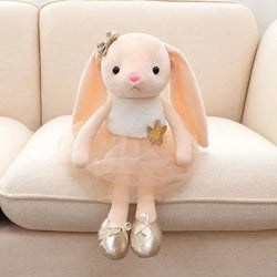 Orangener Hase Puppe | Plüsch-Bettanhänger Rasselspielzeug für Babys