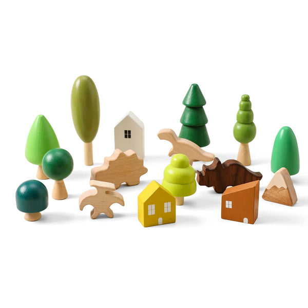 ForestsDinoDwellings | Verzauberter Wald Blocksatz