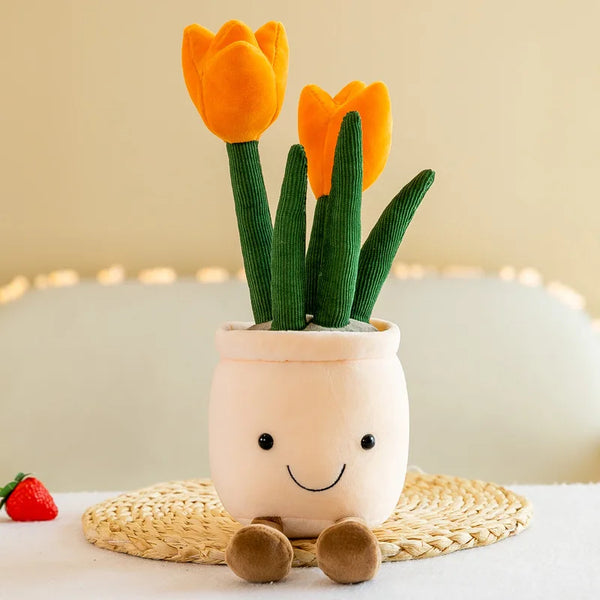 Frühlings-Tulpen Lehrreiches Kuscheltier Pflanze für Kinder | 3er-Bundle
