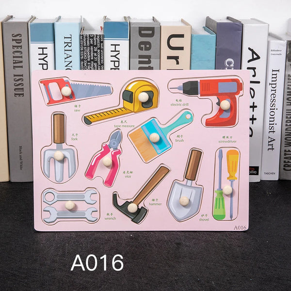 BuilderBuddies | 3 Bündel Hölzerne Puzzles Lernspielzeug