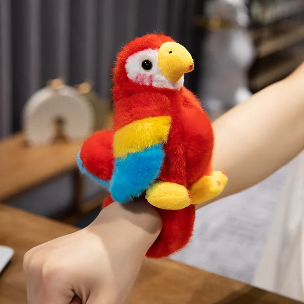 Roter Papagei | Stofftier Armbandspielzeug für Kinder