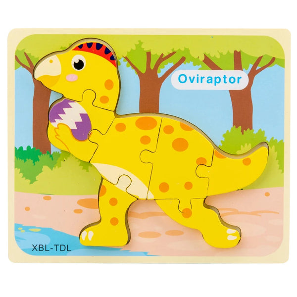 Oviraptor | Lernspielzeug Holz-Dinosaurier Puzzle für Kinder