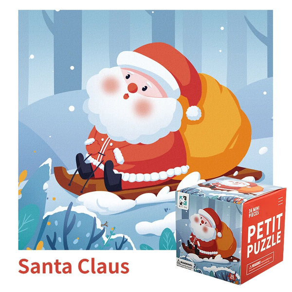 Weihnachtsmann | Pädagogisches Mini-Cartoon-Puzzle-Spielzeug für Kinder