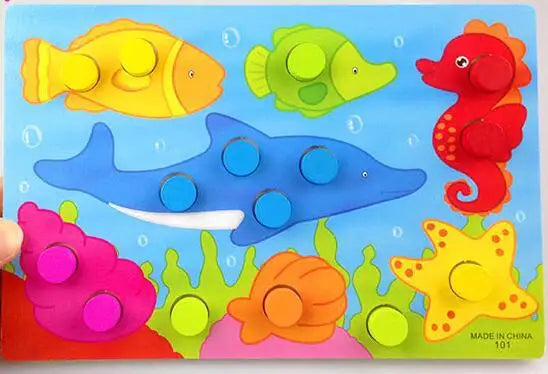Holzfisch Puzzle | Frühes Lernspielzeug