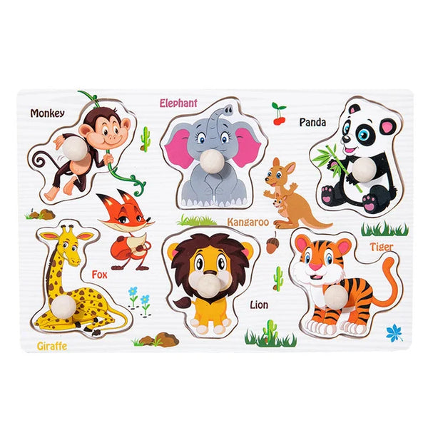 Montessori Holzpuzzle | Tiere