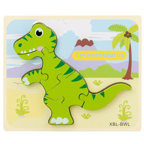 Tyrannosaurus | Lernspielzeug Holz-Dinosaurier Puzzle für Kinder