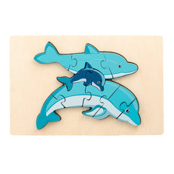 Delfin | Frühes Lern-Puzzle-Spielzeug für Kinder