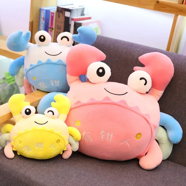 Pink Crab | Süße Krabbe Ozean Tier Plüschspielzeug für Kinder