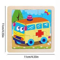 Montessori Holzpuzzle | Bus