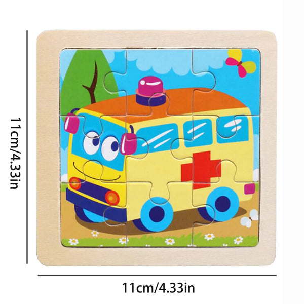 Montessori Holzpuzzle | Bus