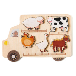 Tier-Puzzle | Pädagogisches Montessori-Holzpuzzle für Kinder
