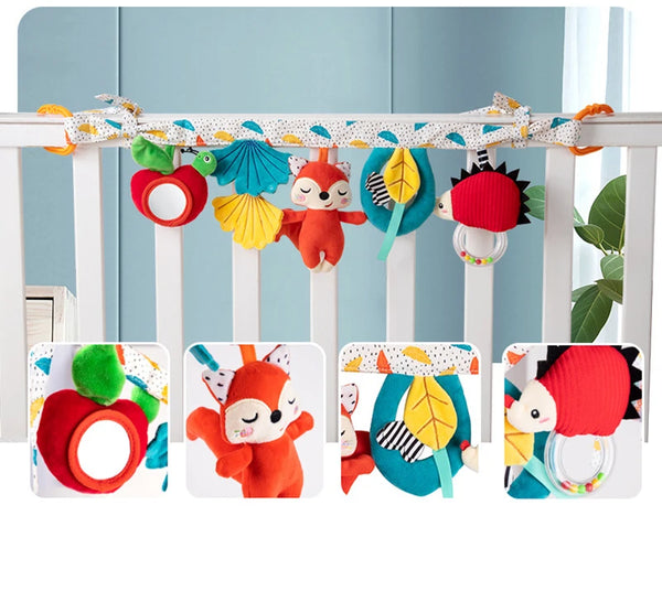 Charmante Baby Rassel | Sinnliches Plüsch-Hängespielzeug für Kinder