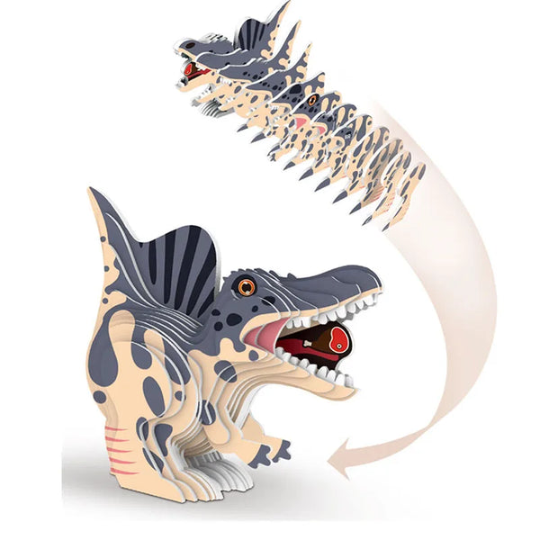 Jurassic-Reise Kartonmodell für Kinder | 2er-Bundle