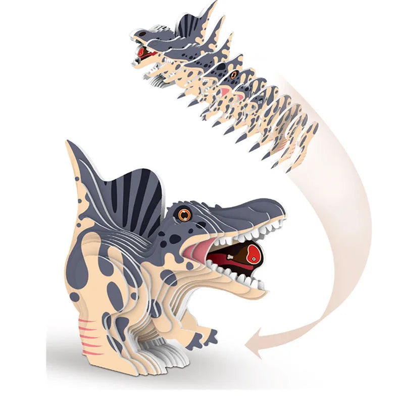 Spinosaurus Dino | Kartonmodell-Spielzeug für Kinder