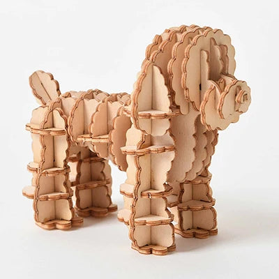 Pudel | Pädagogisches Holzpuzzle für Kinder