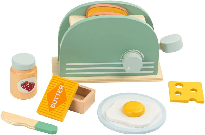 Teegeschirr und Leckereien Holz-Küchenspielzeug für Kinder | Bundle von 3