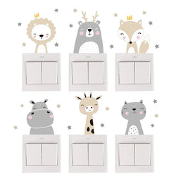 StarrySmiles | Lächelnde Tieraufkleber für deinen Raum