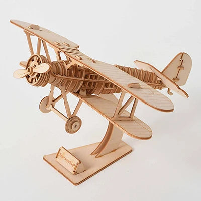 Flugzeug | Pädagogisches Holzpuzzle für Kinder